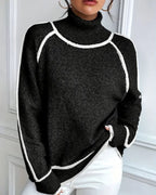 Sigrid Contrast Trim Turtleneck Sweater_10