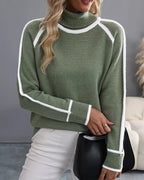 Sigrid Contrast Trim Turtleneck Sweater_12