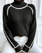 Sigrid Contrast Trim Turtleneck Sweater_3