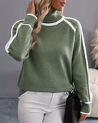 Sigrid Contrast Trim Turtleneck Sweater_4