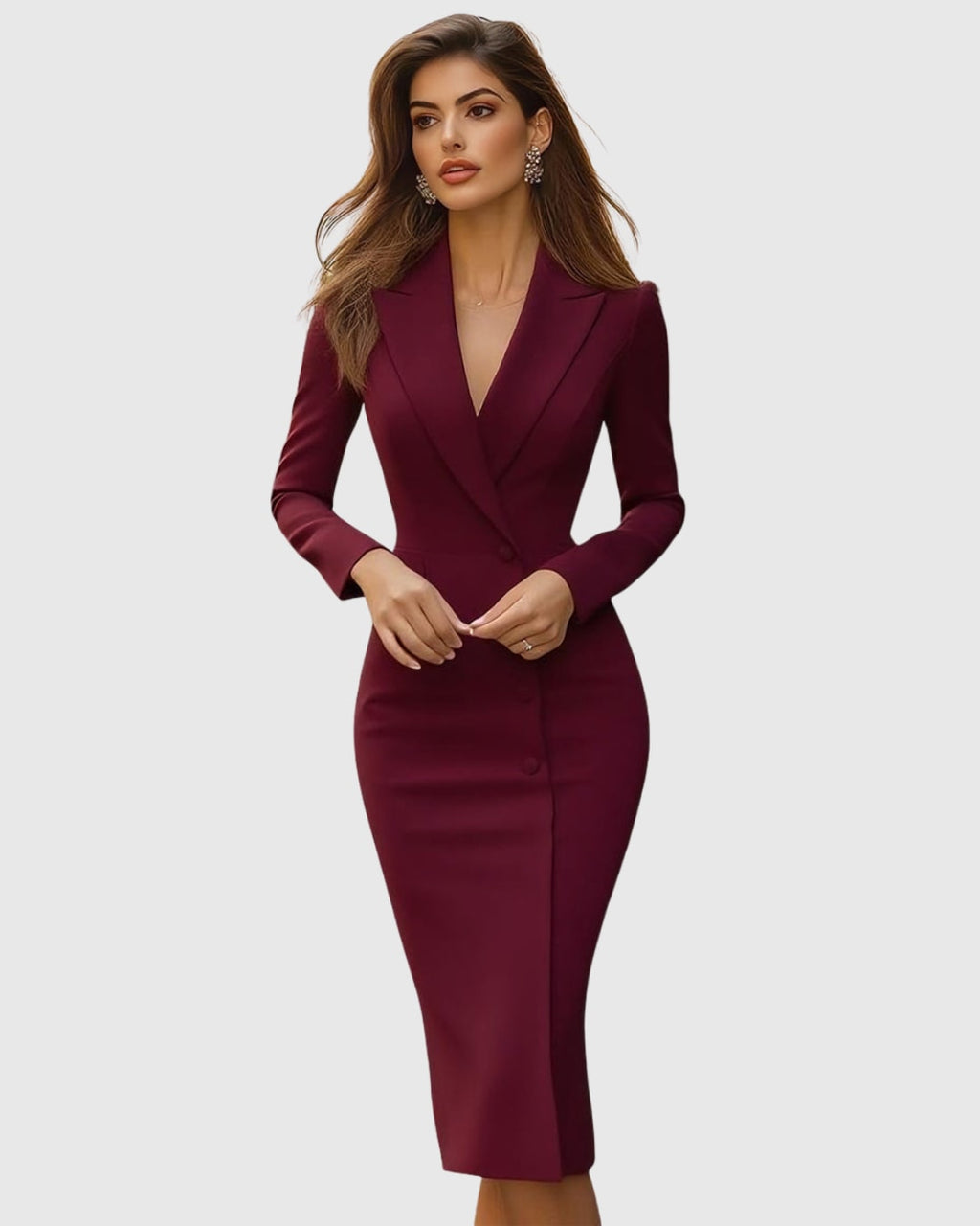 Sumire Tailored Blazer Midi Dress_10