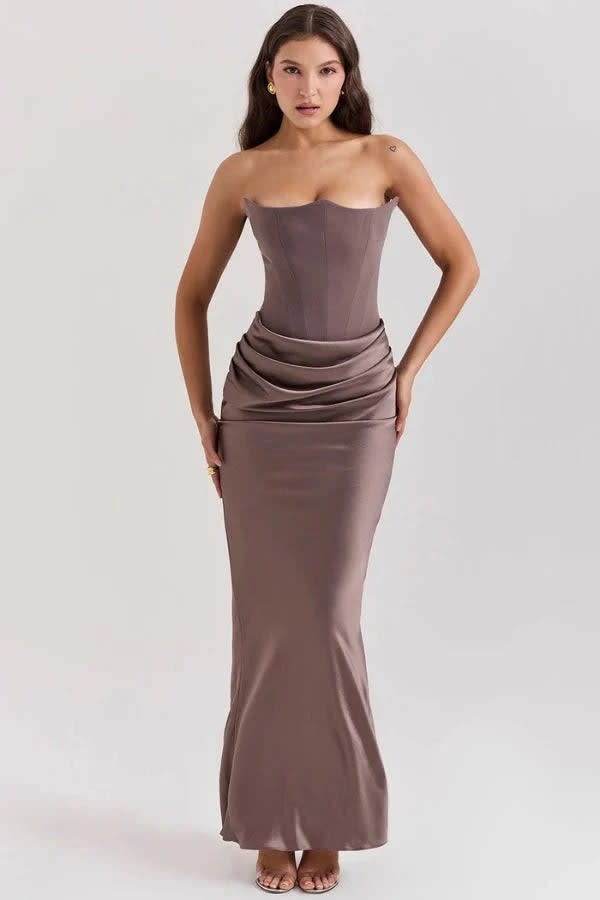 Wilma Strapless Satin Maxi Dress_1
