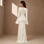 Thea Bell Sleeve Satin Maxi Dress_4