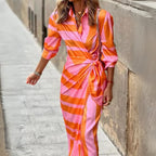 Nele Leaf Print Wrap Maxi Dress_11