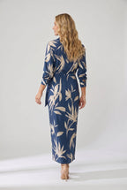 Nele Leaf Print Wrap Maxi Dress_4