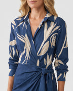 Nele Leaf Print Wrap Maxi Dress_5
