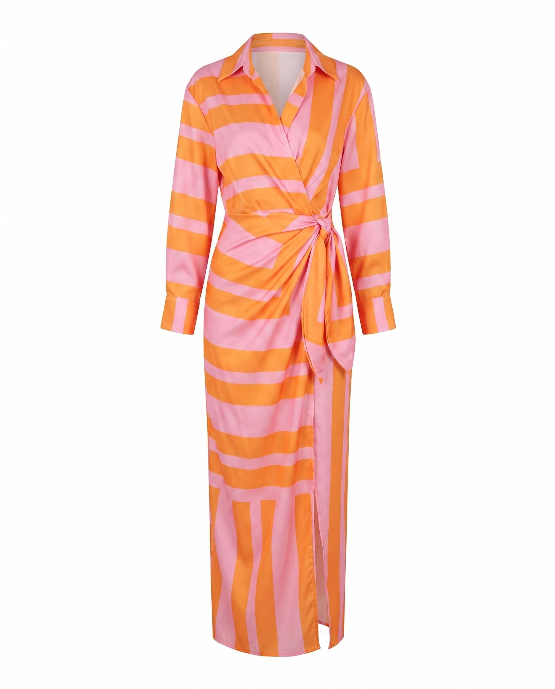 Nele Leaf Print Wrap Maxi Dress_9
