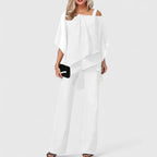 Uxue Cape Sleeve Two Piece Pant Set_3