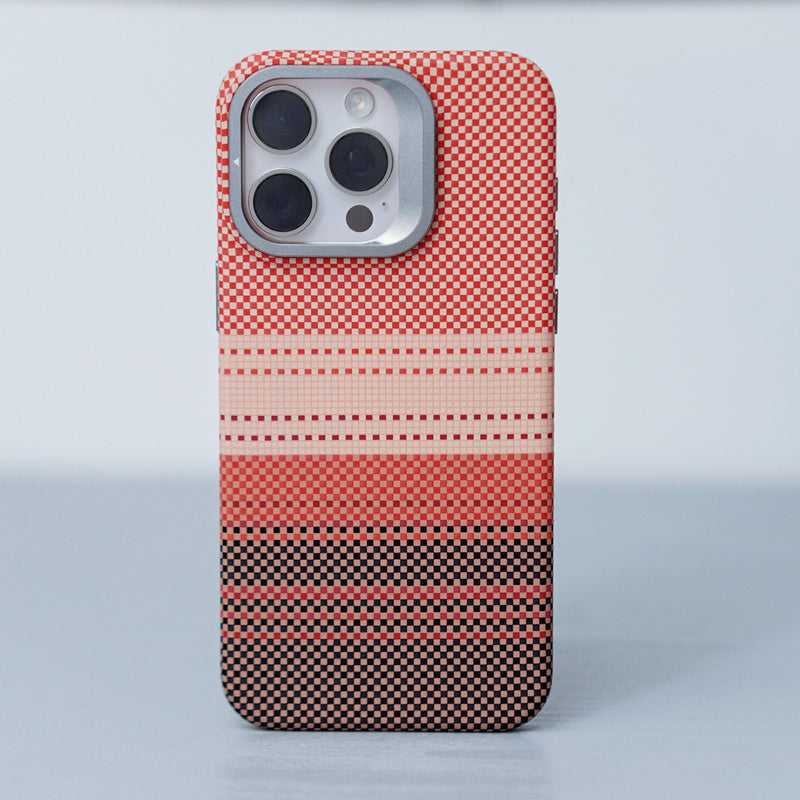 Pixel Checkered Weave iPhone Case