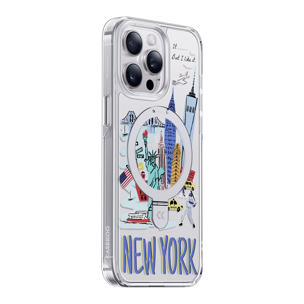 New York Design MagSafe iPhone Case with Ring Holder