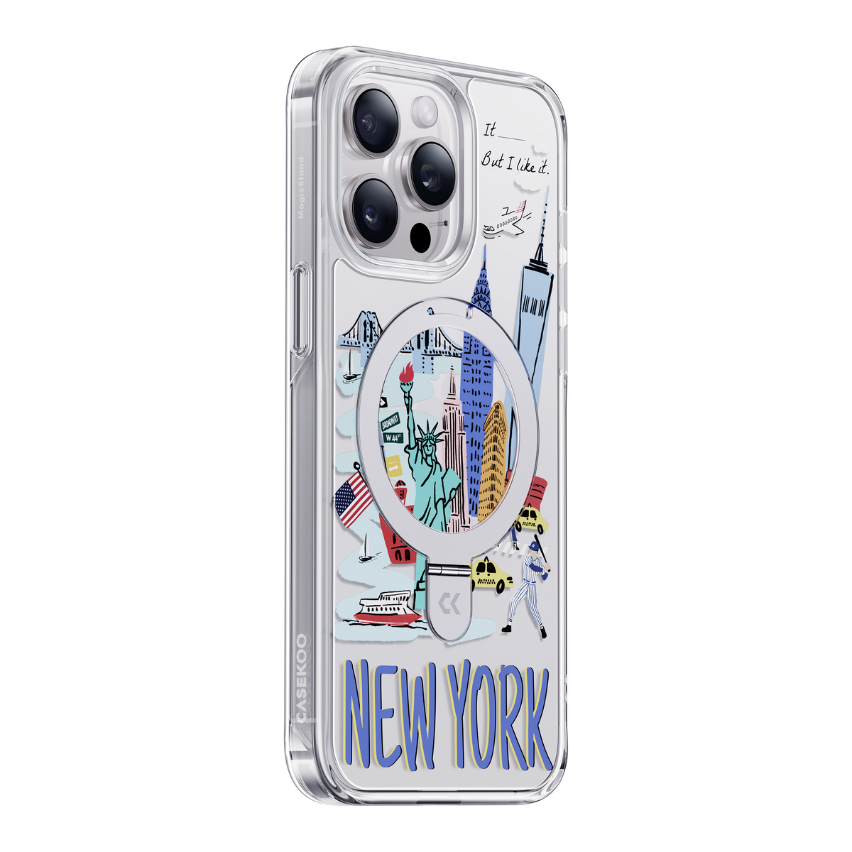 New York Design MagSafe iPhone Case with Ring Holder