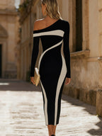 Ilse One Shoulder Knit Midi Dress_3
