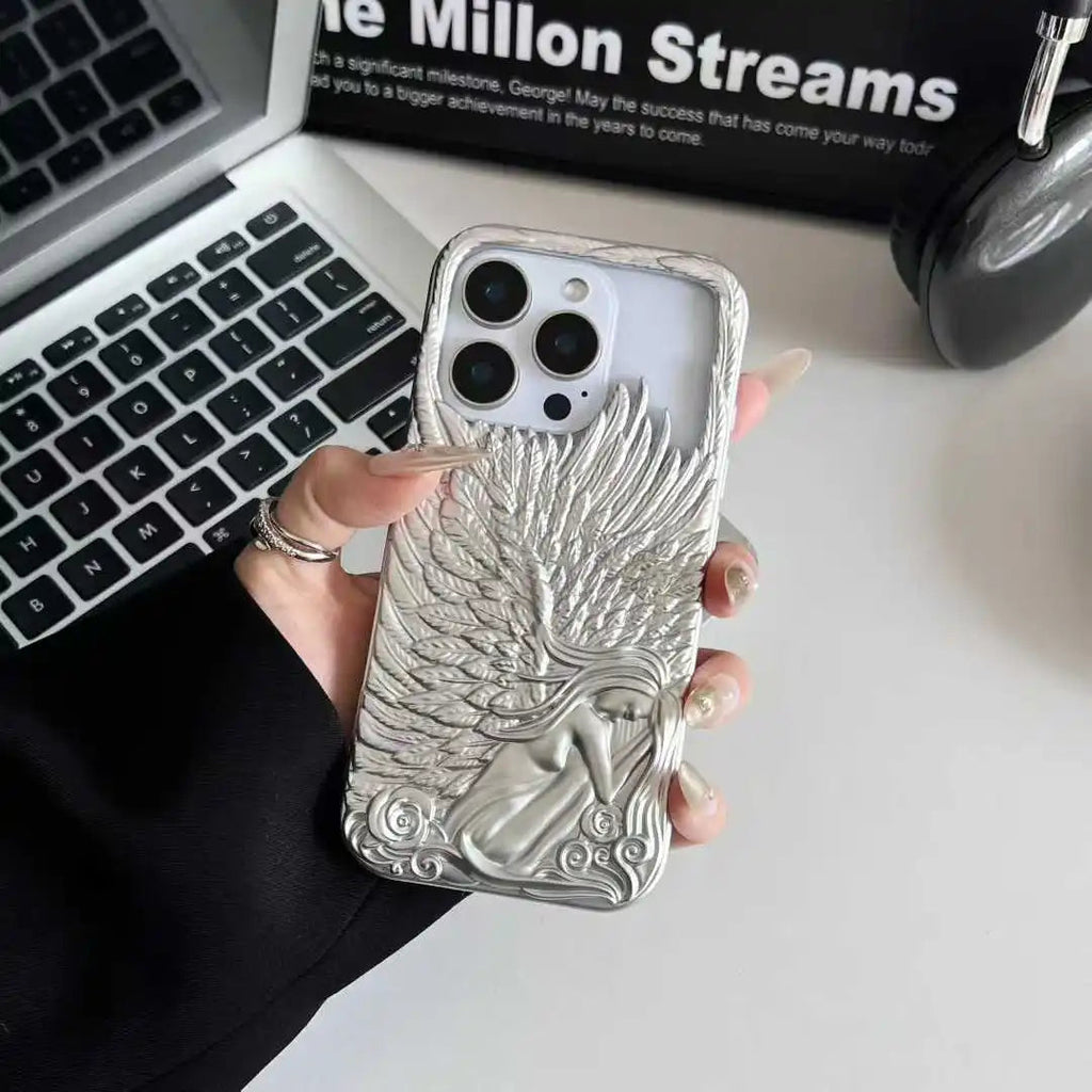 Guardian Angel iPhone Case with Raised Camera Frame and Soft Grip Edges