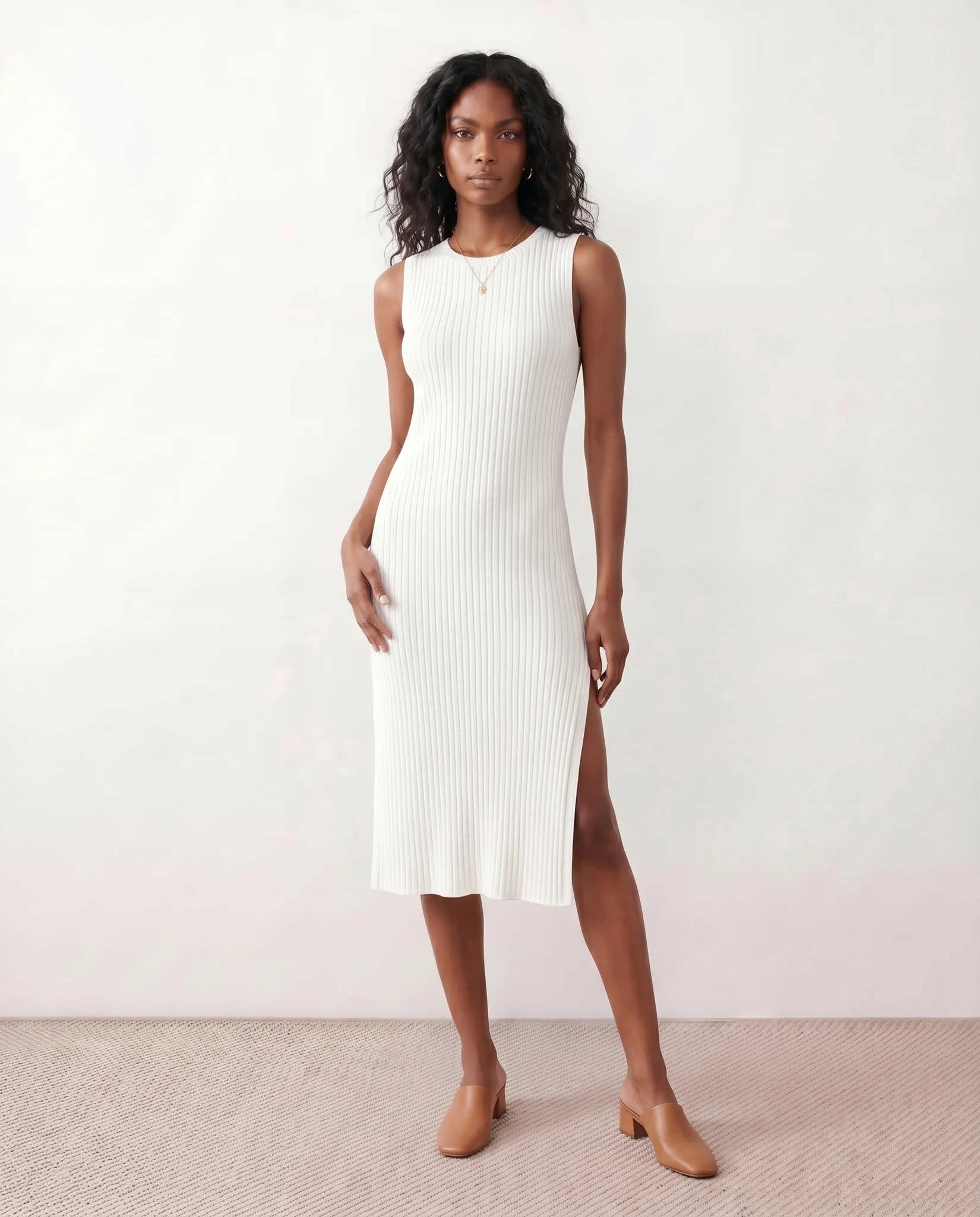 Serena Sleeveless Ribbed Midi Dress_1