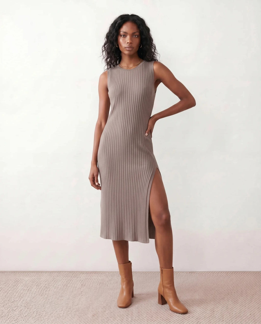 Serena Sleeveless Ribbed Midi Dress_25