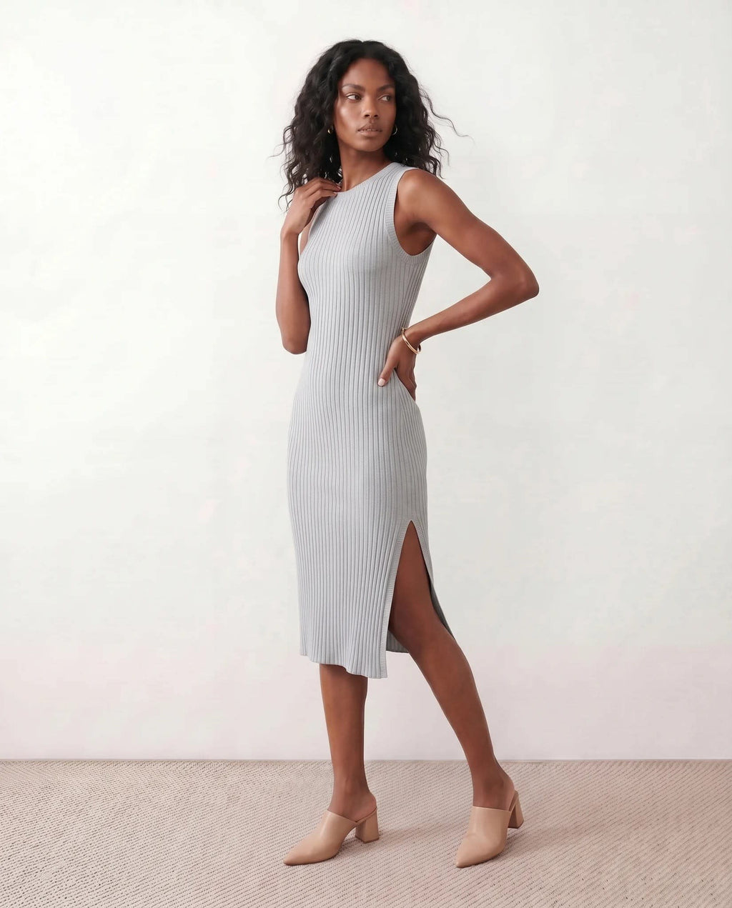 Serena Sleeveless Ribbed Midi Dress_6