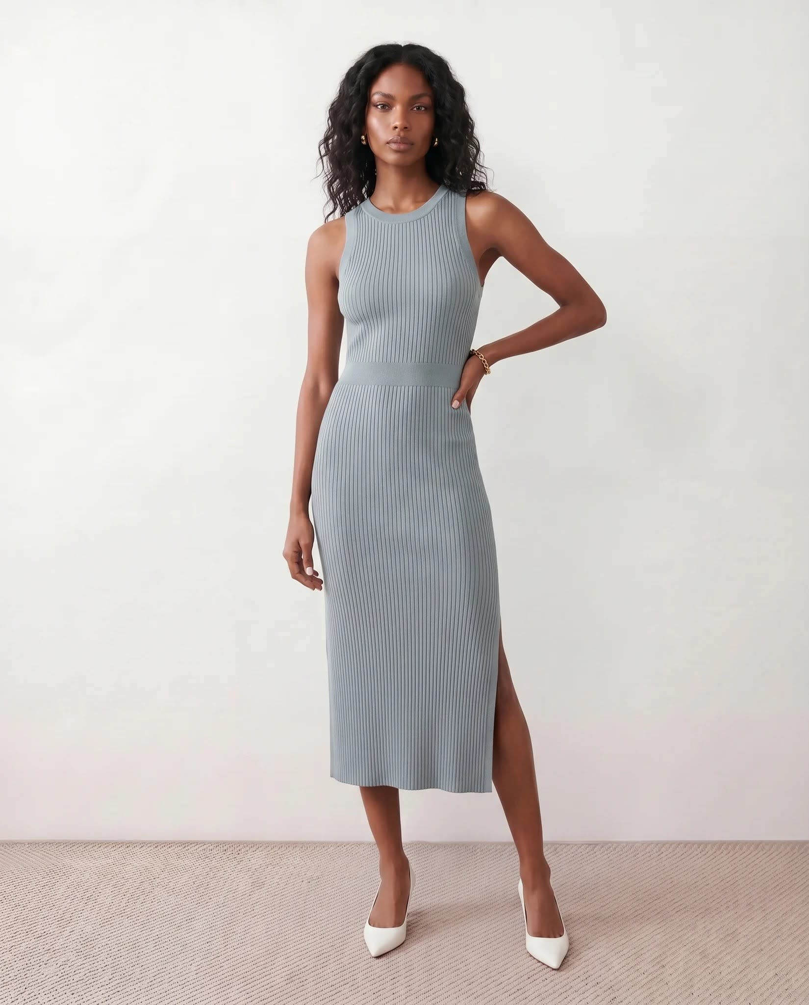 Serena Sleeveless Ribbed Midi Dress_9