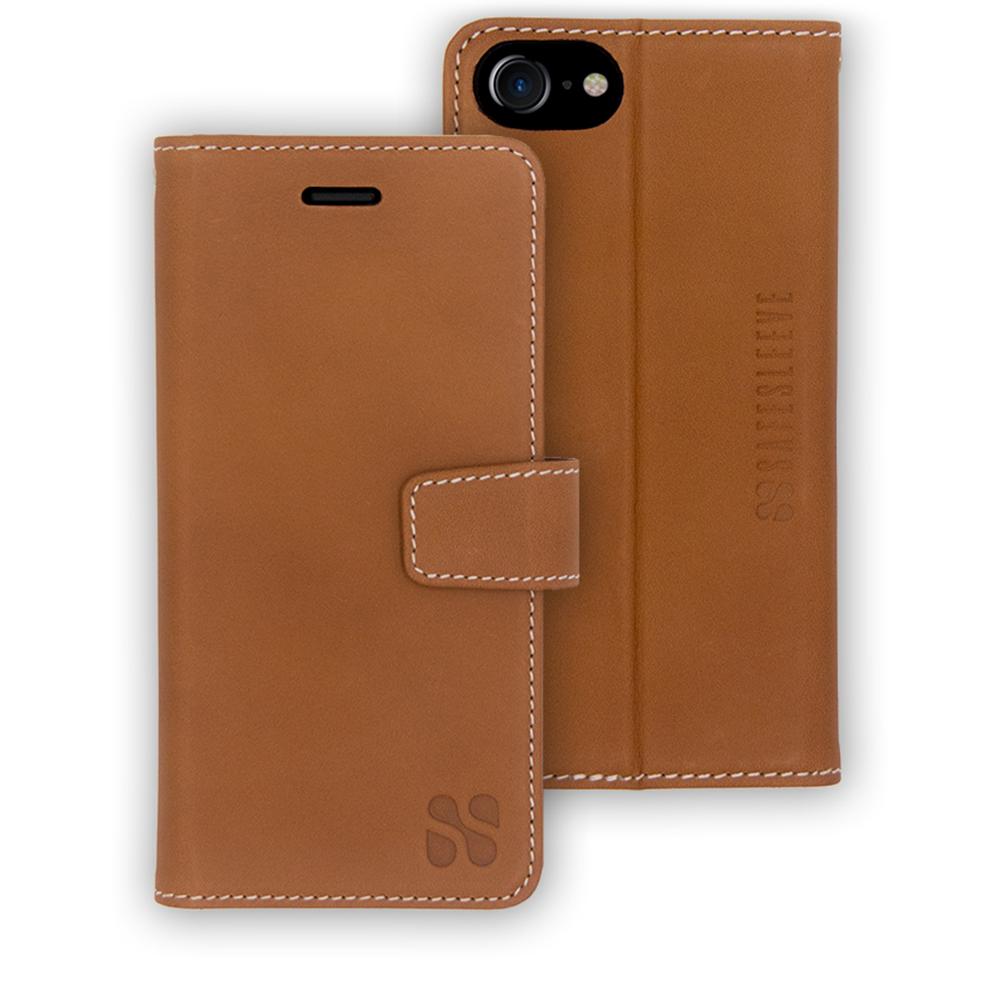 Leather Flip Folio iPhone Case Tab Closure