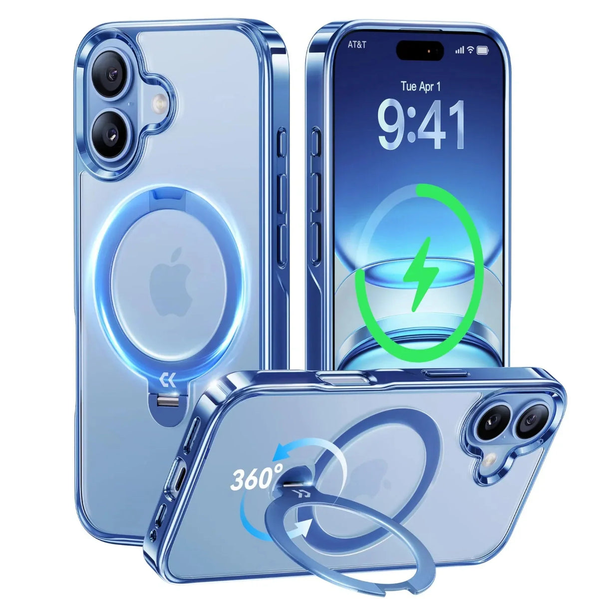 360 Rotating Ring Stand MagSafe iPhone Case