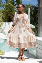 Valeria Embroidered Tiered Midi Dress_3