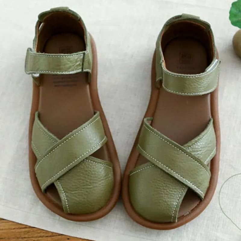 Romy Crossover Strap Flat Sandals_1