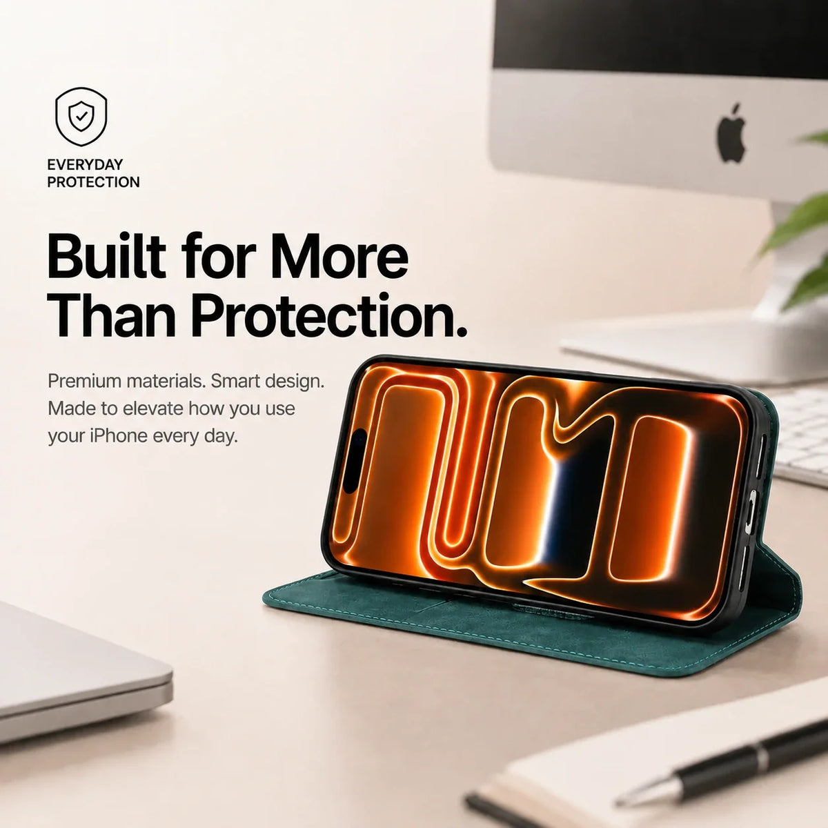Leather MagSafe Flip Phone Case