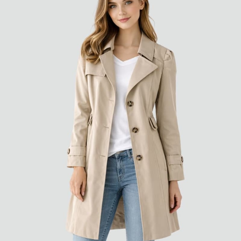 Lucile Slim Fit Lightweight Trench Coat_1