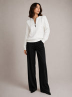 Maja Cable Texture Quarter Zip Sweatshirt_1