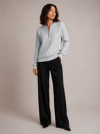 Maja Cable Texture Quarter Zip Sweatshirt_2