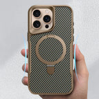 Carbon Fiber Ring Stand MagSafe iPhone Case