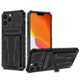 Heavy Duty iPhone Case Card Holder Kickstand