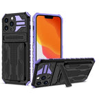 Heavy Duty iPhone Case Card Holder Kickstand