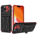 Heavy Duty iPhone Case Card Holder Kickstand