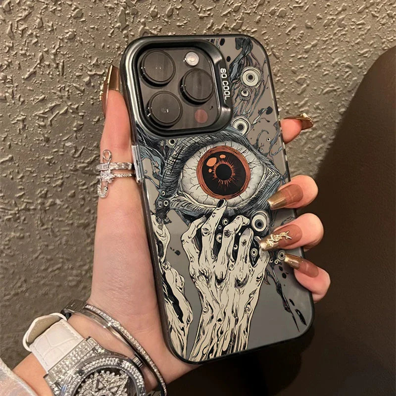 Horror Art Glossy iPhone Case