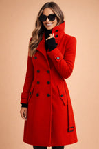 Merel Double Breasted Stand Collar Coat_1