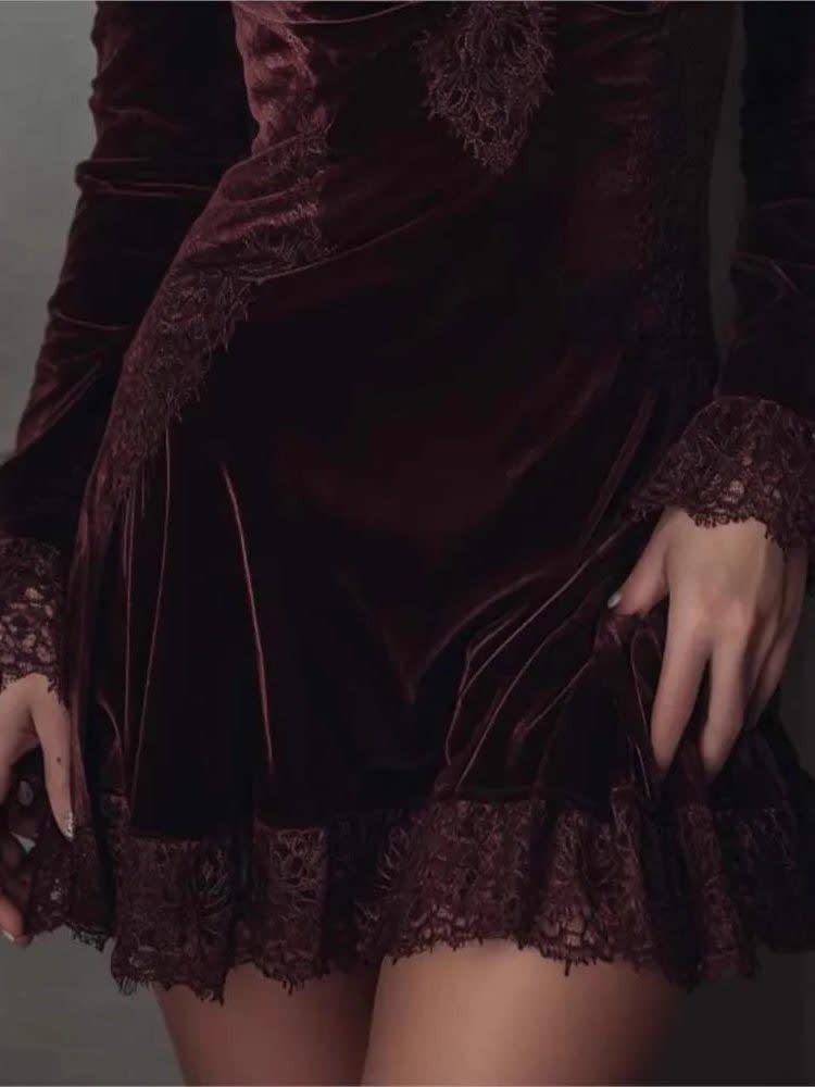 Jasmijn Velvet Lace Mini Dress_3