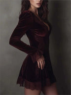 Jasmijn Velvet Lace Mini Dress_4