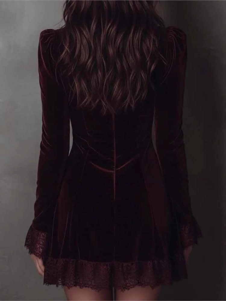 Jasmijn Velvet Lace Mini Dress_5