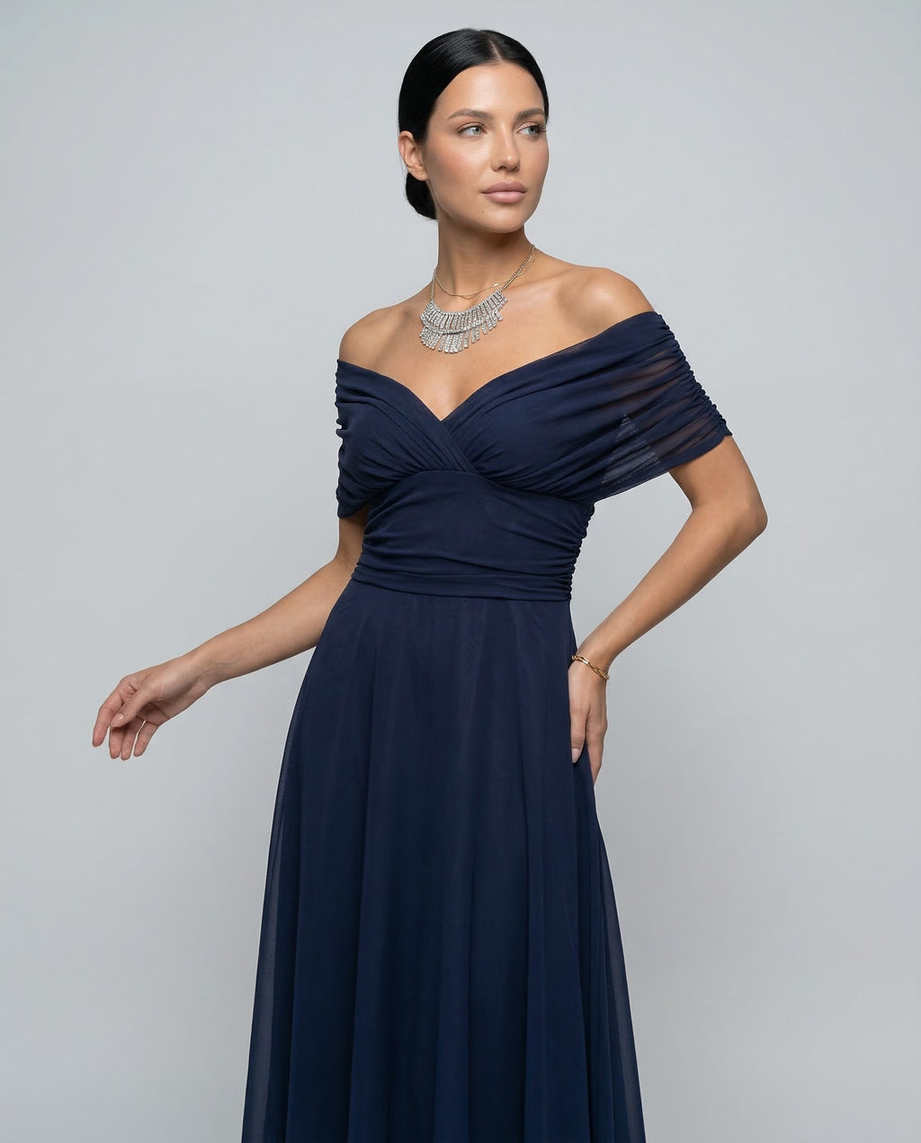 Nora Off Shoulder Chiffon Maxi Dress_12