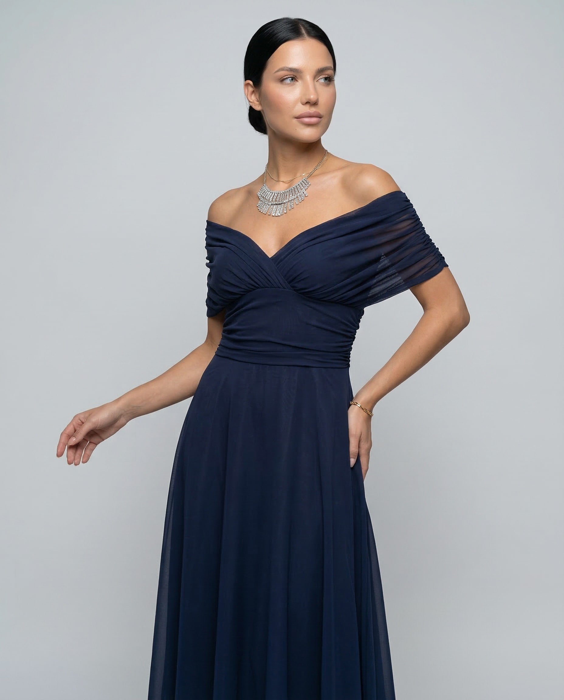 Nora Off Shoulder Chiffon Maxi Dress_12