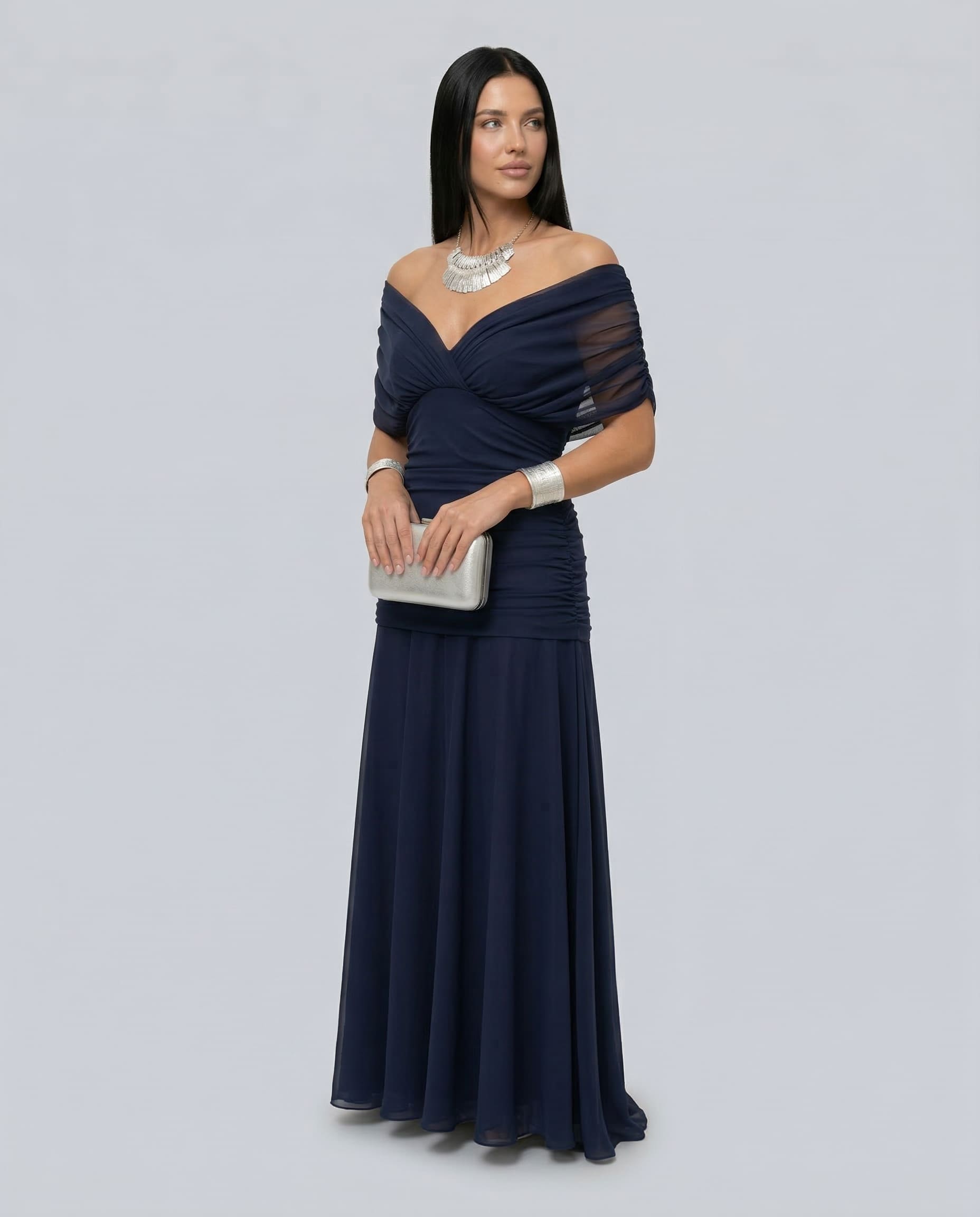 Nora Off Shoulder Chiffon Maxi Dress_8