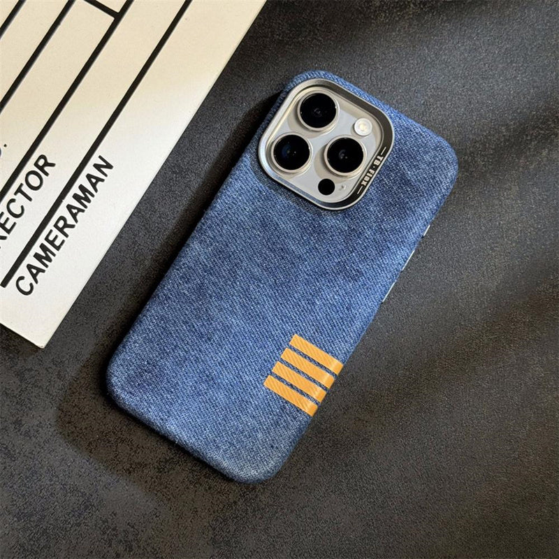 Washed Denim Texture Slim iPhone Case