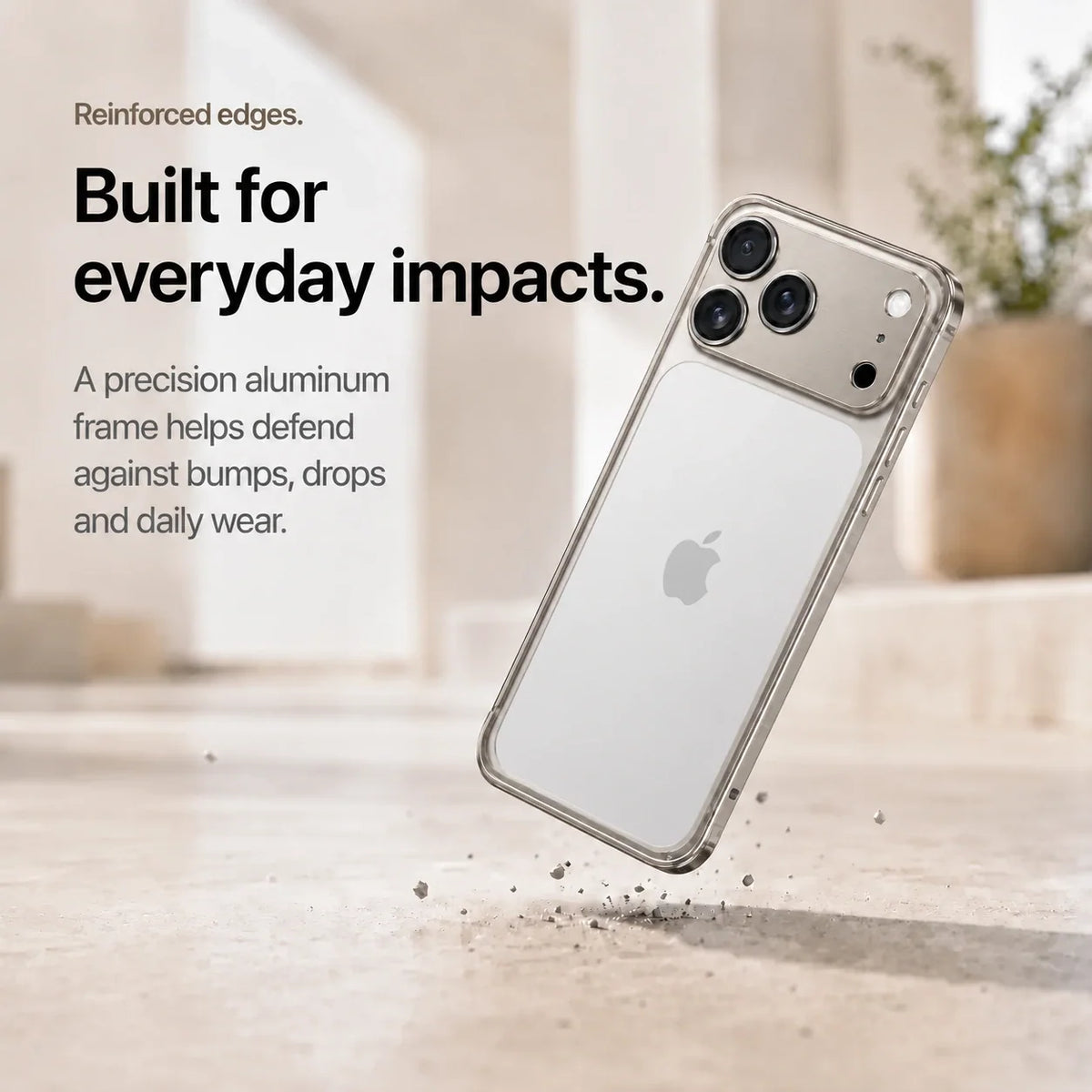 Open Back Phone Case with Corner Bumpers