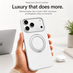 Leather Phone Case with Folding Ring Stand
