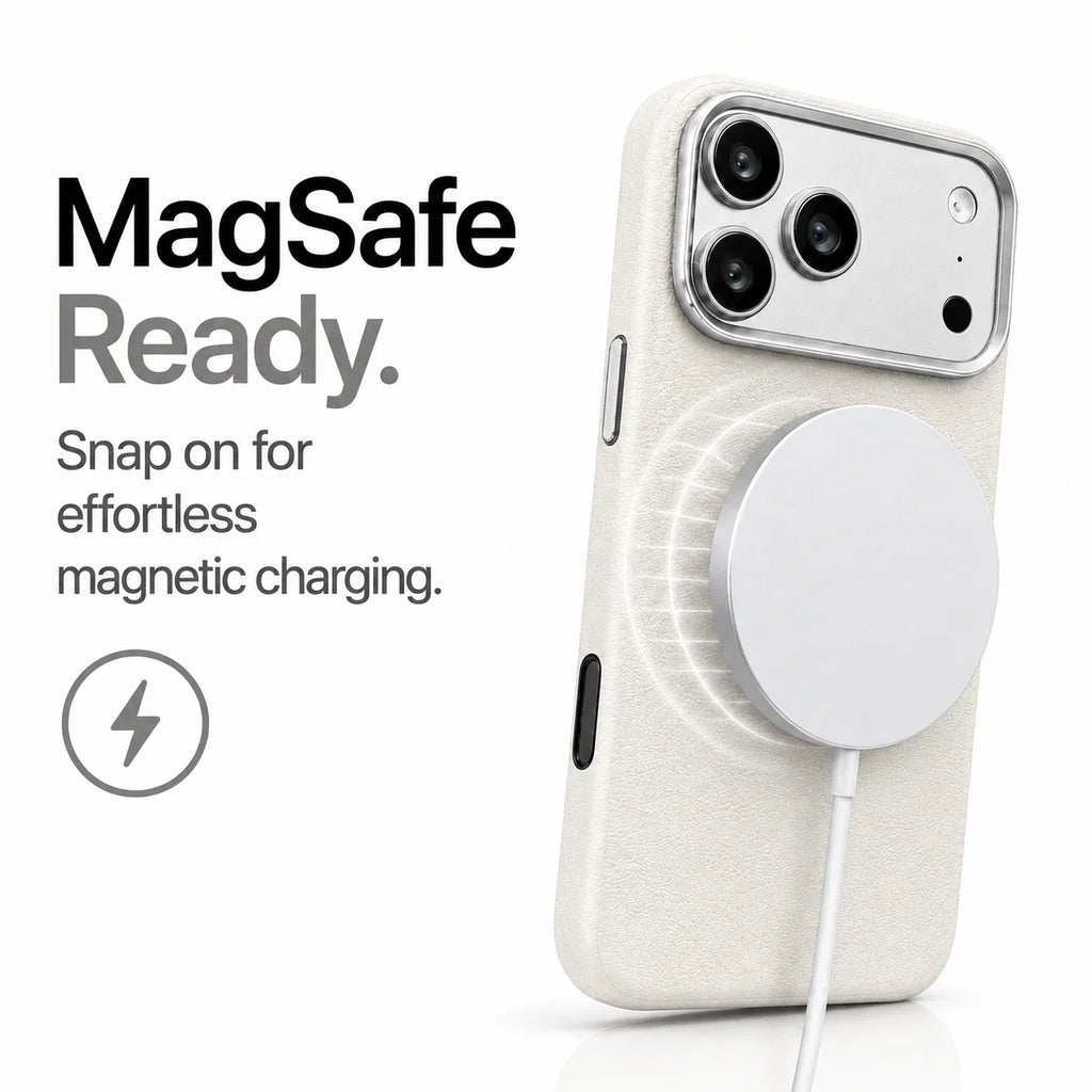Leather iPhone Case with Metal Lens Frame