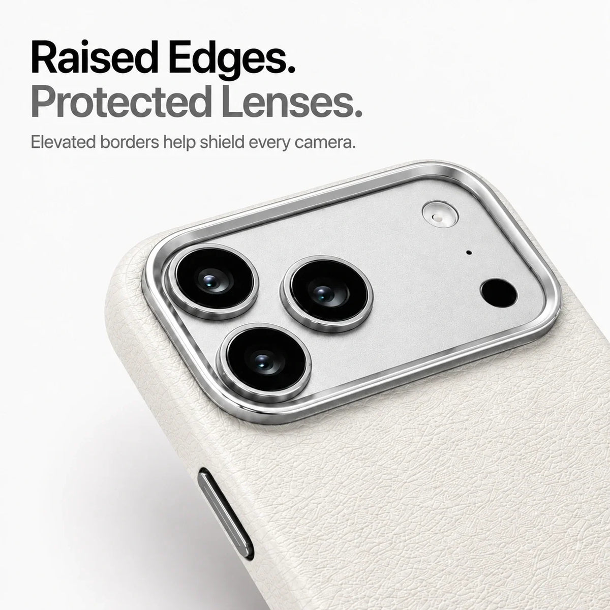 Leather iPhone Case with Metal Lens Frame