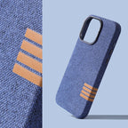 Washed Denim Texture Slim iPhone Case
