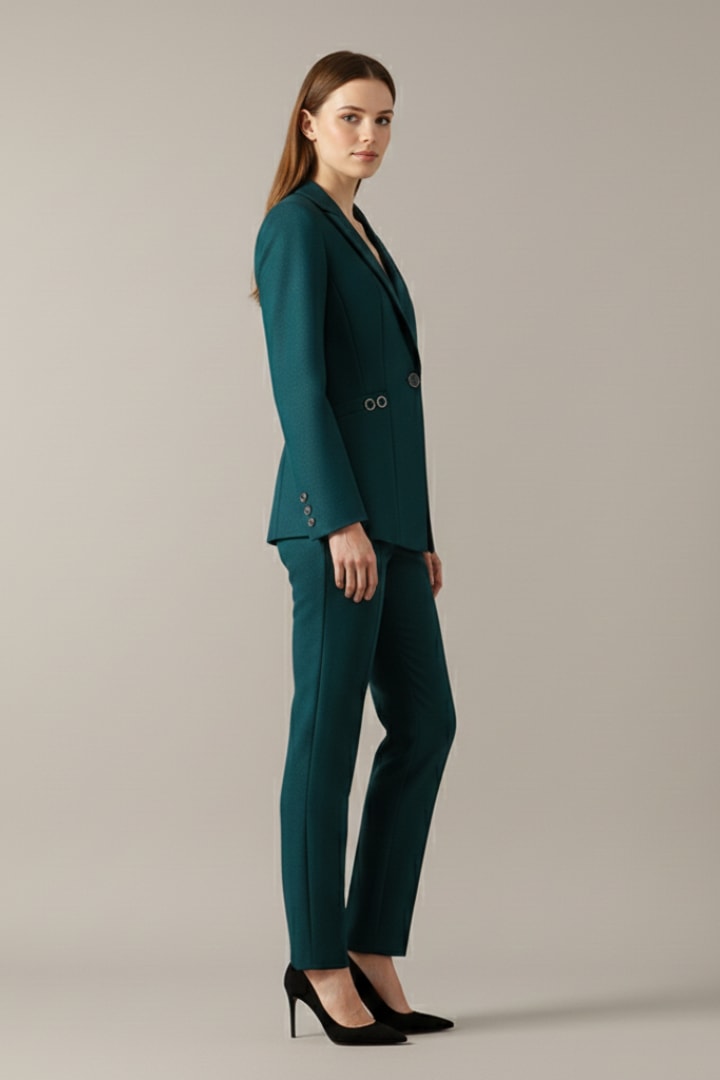 Isaure Single Button Blazer Two Piece Set_3