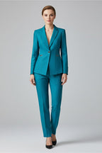Isaure Single Button Blazer Two Piece Set_6