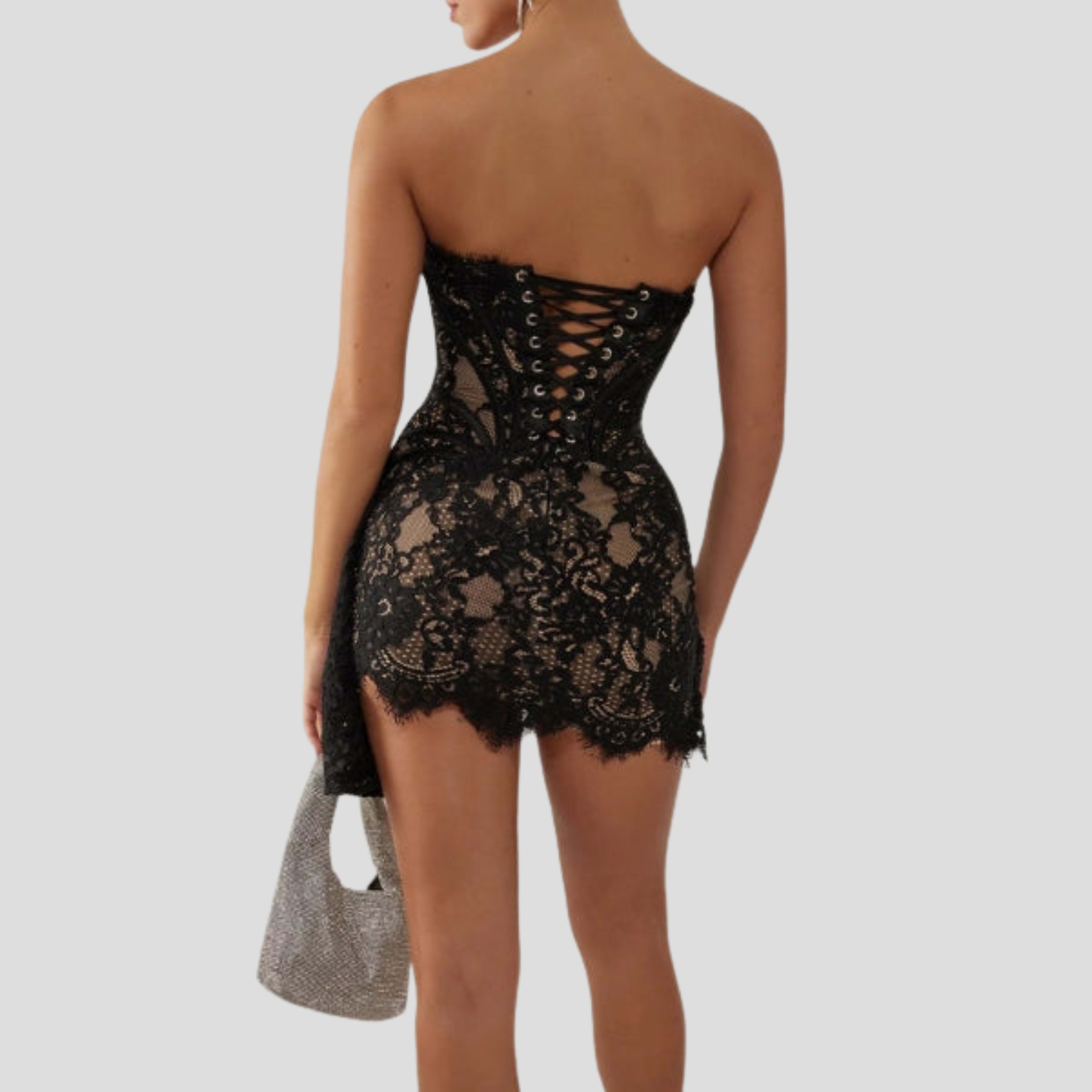 Guusje Strapless Lace Mini Dress_5